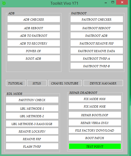 Toolkit VIvo Y71-Unlock Bootloader-Repair Dead bOOT-Root