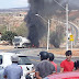 Carreta carregada de combustível pega fogo dentro do distrito de Ibitira na BR-030.