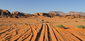 Exotic desert highway of Wadi Rum, Jordan