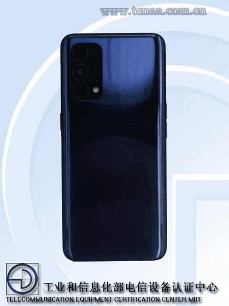 OPPO Reno 5G  image from TENAA listing