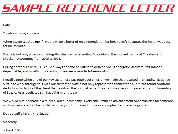 reference letters 3000: example reference letter