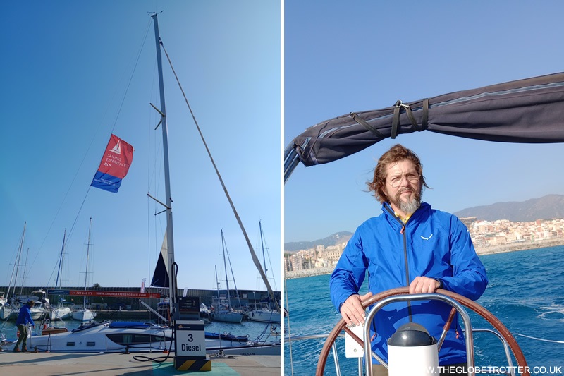 Sailing along the coast of Barcelona with Captain Spaghetti