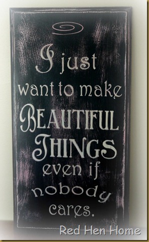 beautiful things cupboard door sign