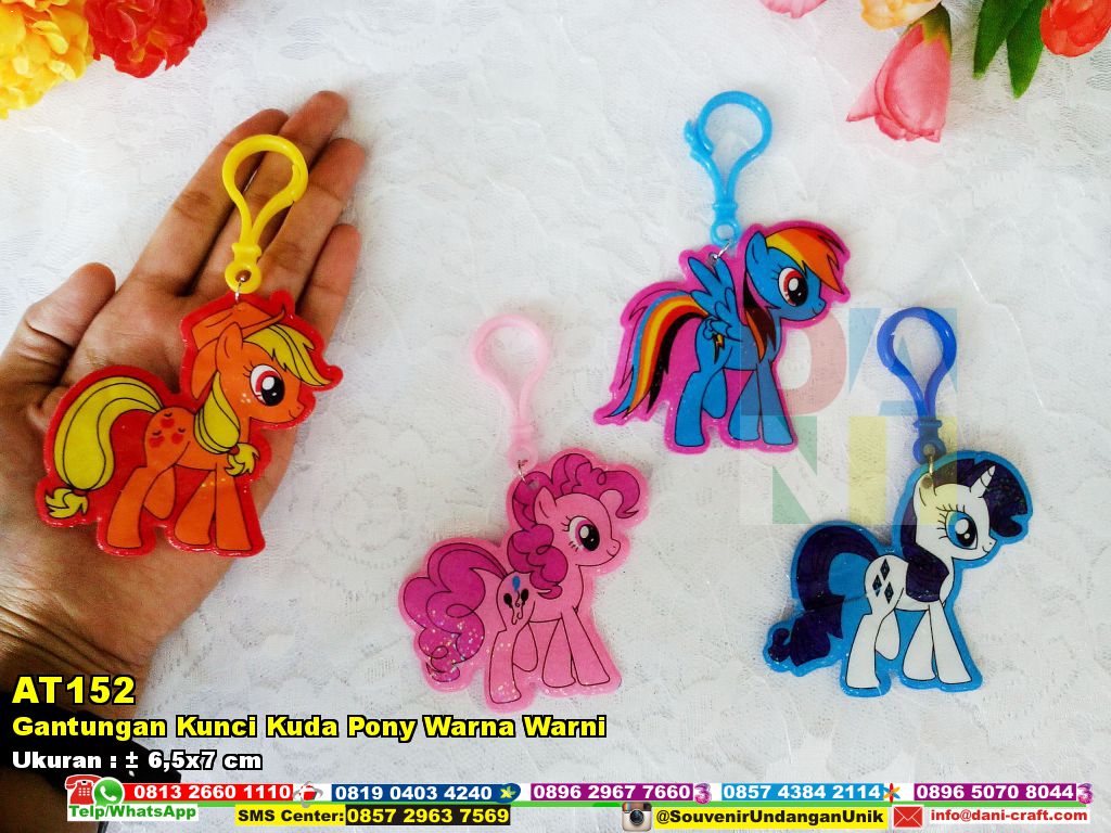 Gantungan Kunci Kuda  Pony Warna Warni Souvenir Pernikahan