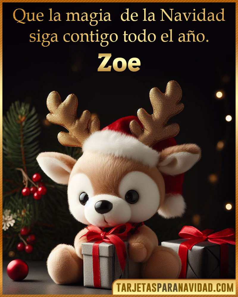 Felicitaciones de Navidad originales para Zoe