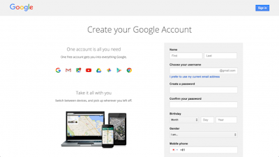 membuat akun google