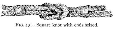 Illustration: FIG. 15.—Square knot with ends seized.