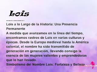 ▷ Significado del nombre Lois