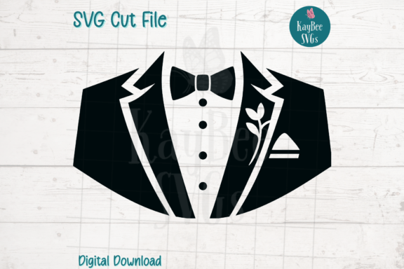 Groom Tuxedo Wedding SVG Cut File