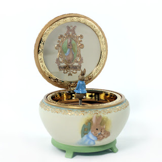 San Francisco Music Box PETER RABBIT Beatrix Potter Hinged MUSIC NEW