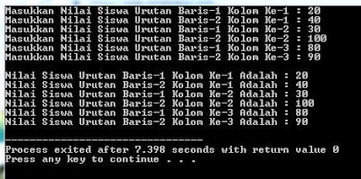 Contoh Program Array 1 Dimensi Dan Array 2 Dimensi Bahasa C++