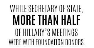 While Secretaru fo State, more than half of Hillary's meetings were with Foundation donors