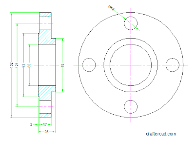 20 Hari belajar Autocad 2D hari #12 - Membuat Gambar flange