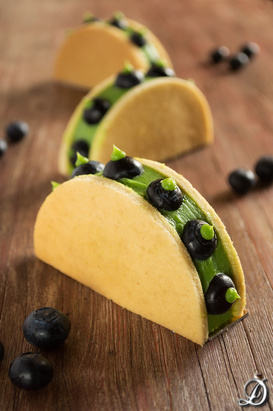 Whoopies de Arándanos con Ganache de Pistacho y Wasabi