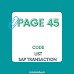 SAP Transaction code page 45