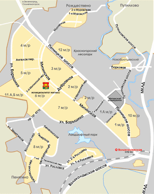 Map of Mitino City