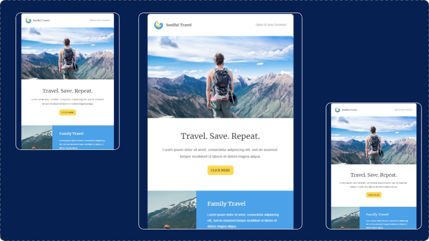 Soulful Travel email template