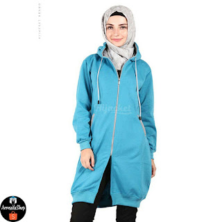 HJ17 Hijacket BASIC Turkish x Grey ORIGINAL PREMIUM FLEECE JAKET HIJAB JAKET MUSLIMAH