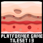 Candy land Platformer Game Tile Set