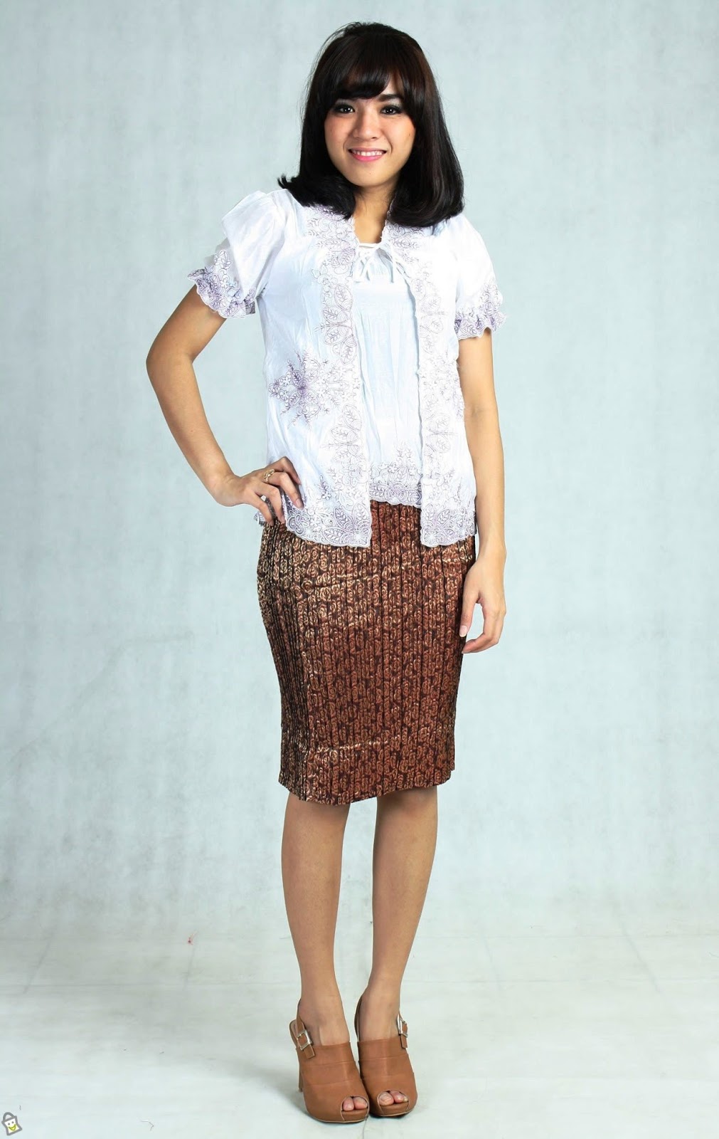  32 model  rok  batik  panjang  pendek modern untuk  pesta  