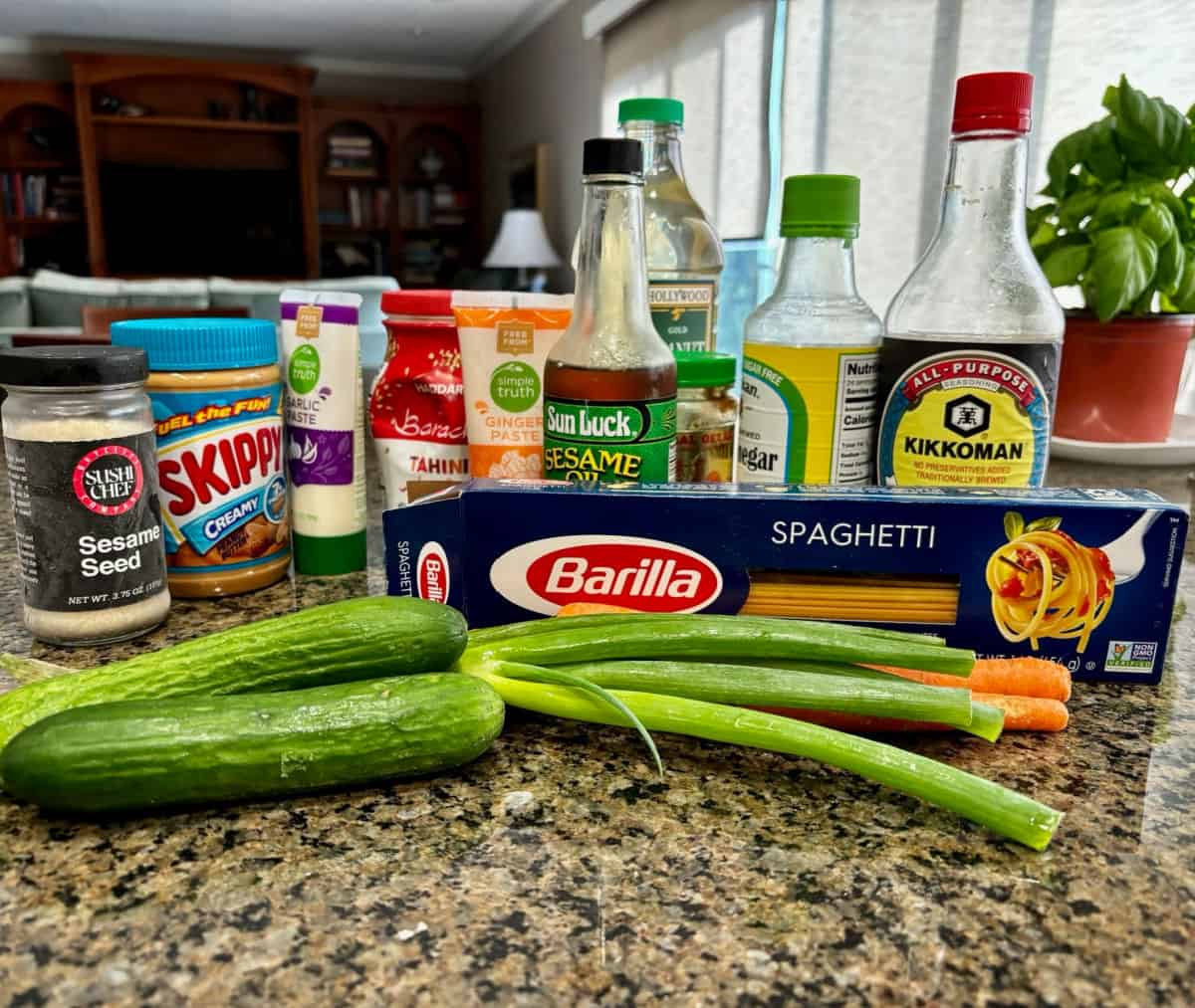 Cold Sesame Noodles Ingredients.