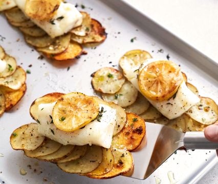 How to Make Lemon Herb Cod Fillets with Crispy Potatoes Recipe