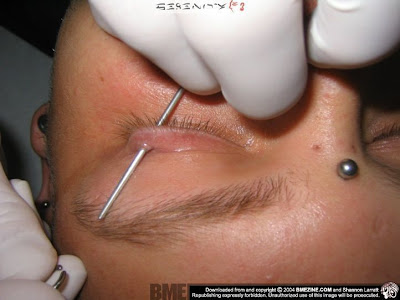 A very unique and uncommon piercing is the Third Eye Piercings.