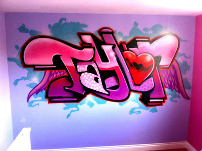 Graffiti Murals for Bedrooms Taylor Name