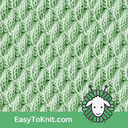 Knit Purl 42: Left Diagonal | Easy to knit #knittingstitches #knitpurl