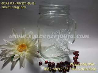 Souvenir Gelas Sablon Jar Harvest