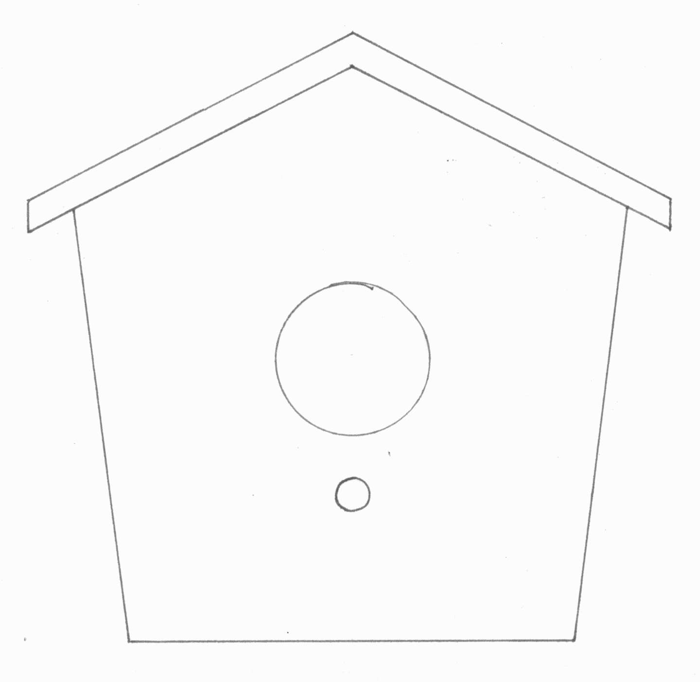 Printable Bird House And Template Jan