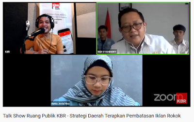 Talk Show KBR Strategi Daerah Terapkan Pembatasan Iklan Rokok