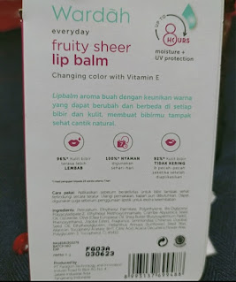 Kelebihan lip balm wardah