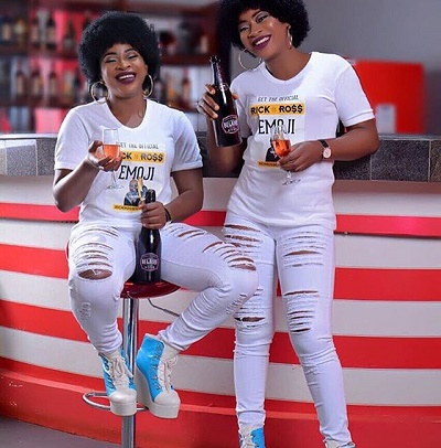 Chidinma & Chidiebere Aneke dazzle in rip jeans for Rick Ross Emoji T--shirt launch