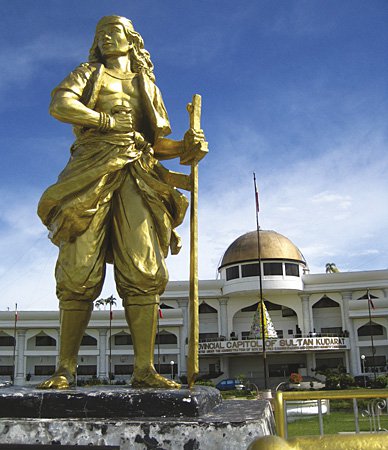 Sultan Kudarat monument in front of the provincial capitol of Sultan Kudarat