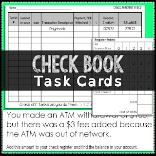 Check Book Task Cards