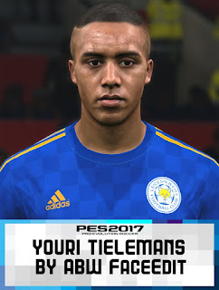 PES 2017 Faces Youri Tielemans by ABW_FaceEdit