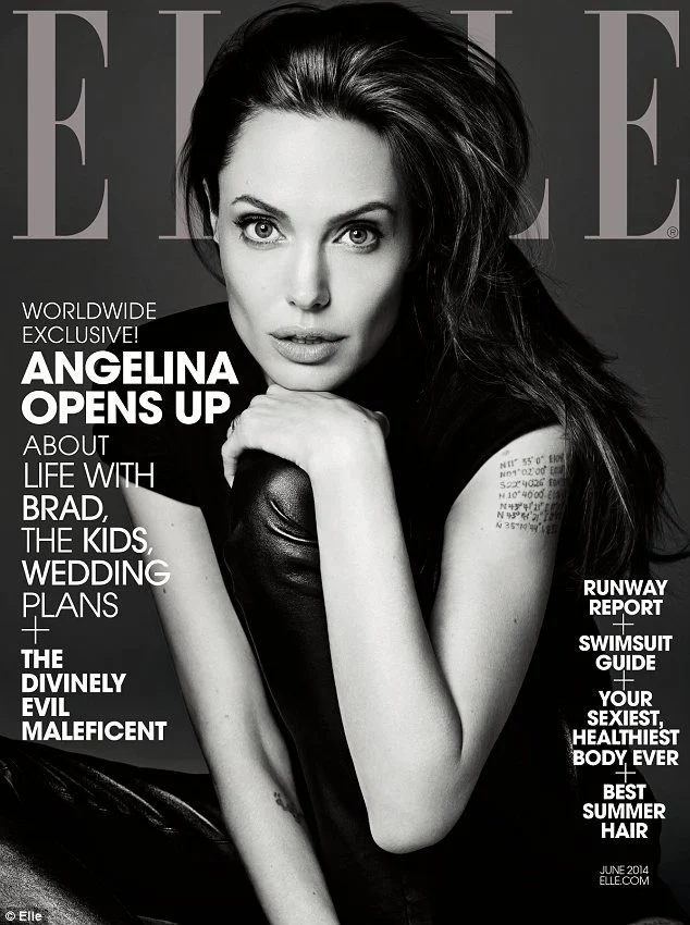 Angelina Jolie is a monochrome beauty for Elle US June 2014