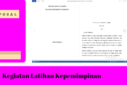 Contoh Proposal Kegiatan Kampus Latihan Kepemimpinan