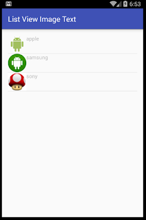 Android listview image text