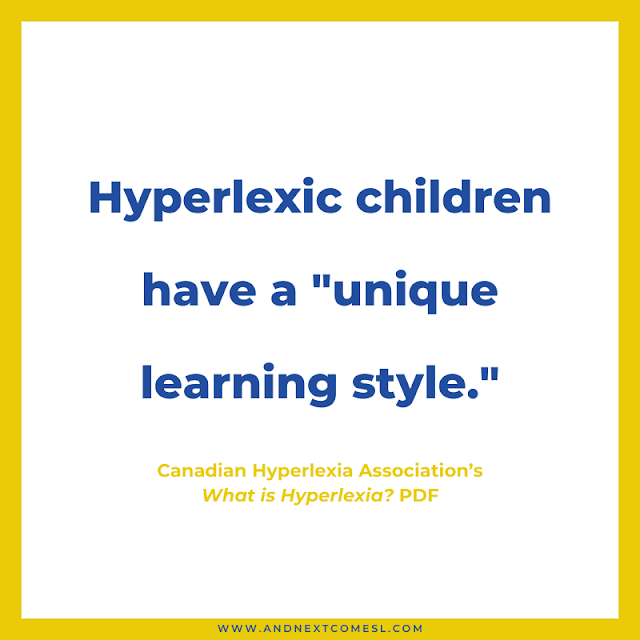 Hyperlexic children have a unique learning style