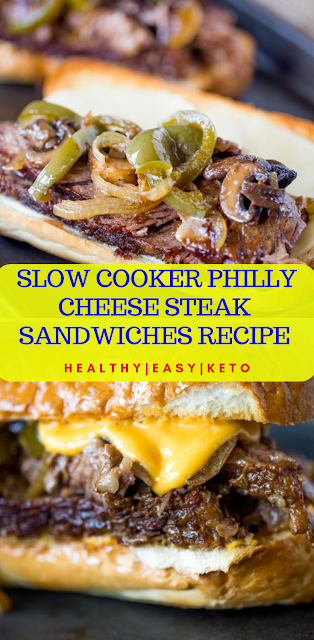 SLOW COOKER PHILLY CHEESE STEAK SANDWICHES RECIPE