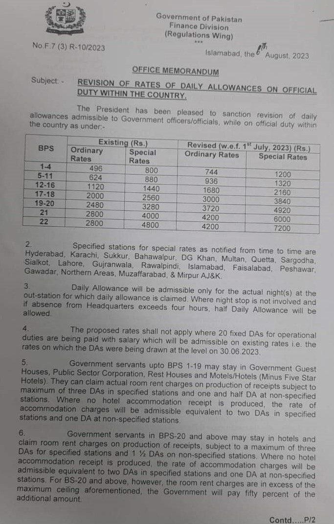 New TADA rates  Notification 2023, Government employees, Revised Daily Allowance notification, Revised transport Allowance notification,