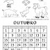 CALENDÁRIO PARA COLORIR 2023 - OUTUBRO