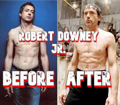 Robert Downey Jr Before And After Workout Routine