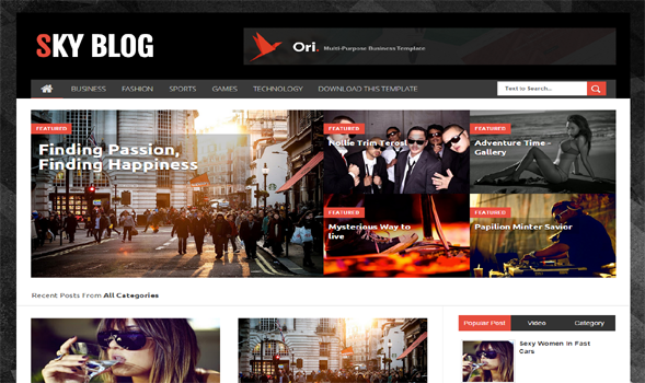 Sky-Blog-Blogger-Template