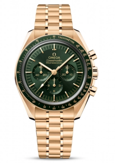 Introduction of Omega Speedmaster Moonshine 18K Gold Green Dial Watch Replica