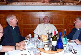 Pope Francis liquid lunch