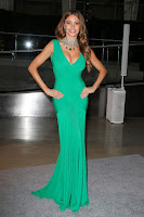 Sofia Vergara looks glamorous in a green gown