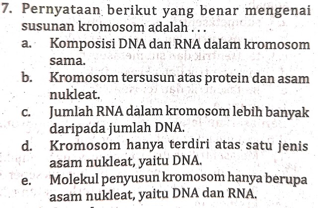 Biologi XII - Substansi Materi Genetik - Penilaian Harian | A7 | 2022